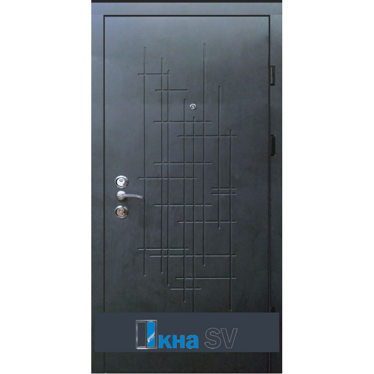 Входная дверь ЭЛИТ+ МДФ / МДФ бетон графит №137