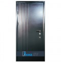 Входная дверь ЭЛИТ + металл антрацит №149/МДФ16 мм бетон светло-серый №100 со стеклом терморазрыв