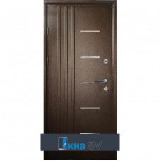 Вхідні двері ОПТИМА метал сірий антік №154 / МДФ 10 мм графит шагрень №120