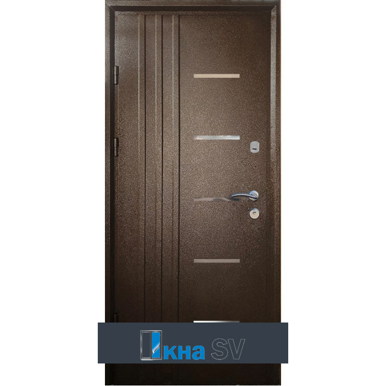 Входная дверь ОПТИМА металл серый антик №154 / МДФ 10 мм графит шагрень №120