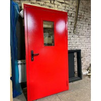 Протипожежні двері зі склом (червоні)