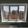 Трехчастное окно Rehau 70 с откосами
