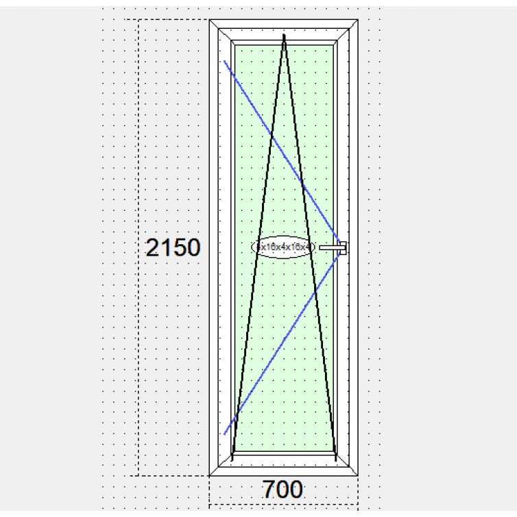 Балконная дверь IDEAL 7000 шестикамерная Термовставка