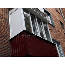 Наружная обшивка балкона + Окна + Крыша