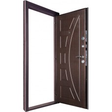 Двері вхідні металеві, сталь 3 мм, накладка із МДФ з двох сторін